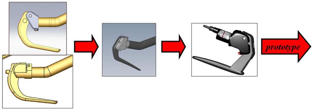 Figure 43 Like the caliper, evolution of the lever design led to aesthetic, functional and aerodynamic improvements.