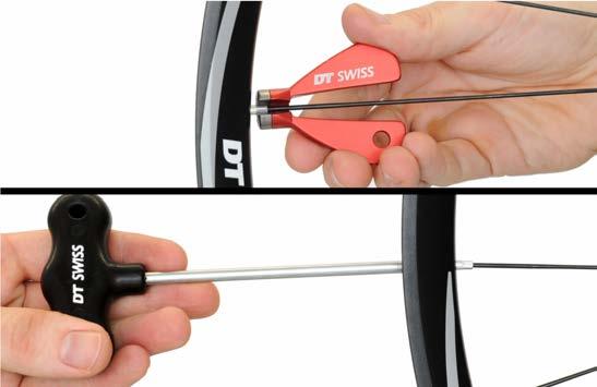 Changing a Single Spoke [MTB] 6. Screw the Squorx nipple onto the spoke until the thread disappears. Closing Steps Link True the wheel.