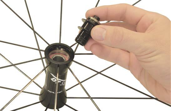 Changing a Single Spoke [ROAD] 5. Screw on a new nipple. 6. Tighten the spoke. 7. Check the bearing: Clean and grease the bearing if it is badly soiled. 8.