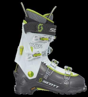 B POWERLITE SHELL TECHNOLOGY: A ski mountaineering boot must balance a varied list of attributes: comfort, ultralight weight, walkability, and skiing performance.