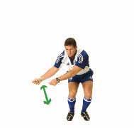 Referee Signals 21. Wheeling scrum more than 90 degrees Rotating index finger, above the head. 22. Foot-up by front-row player. Foot raised, foot touched. 23.
