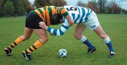 Players are rucking when they are in a ruck and using their feet to try to win or keep possession of the ball, without being guilty of foul play. 16.