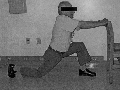 2 HIP STRETCHING IN THE ELDERLY, Kerrigan anterior pelvic tilt, a shortened step length, or both may occur.