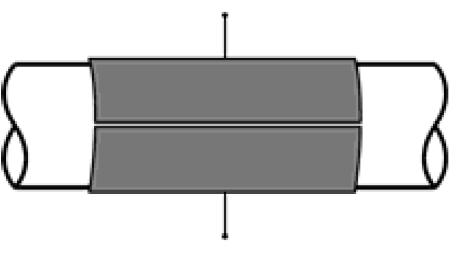 The capacitance probes measure the capacitance between the electrodes, which makes possible to deduce the void fraction in the pipe. (a) (b) Figure 2.
