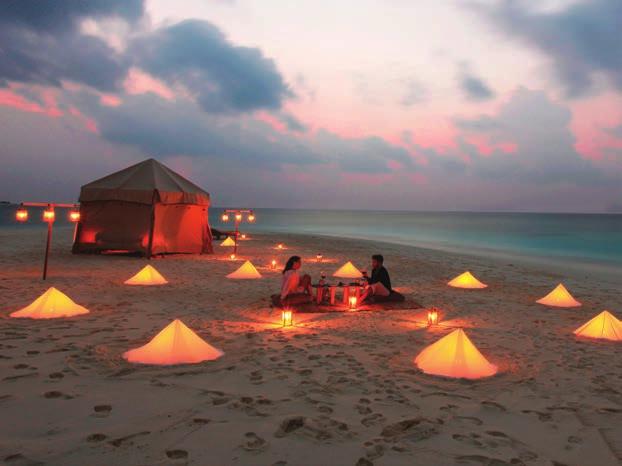 Private Sandbank Overnight Experience Spend a romantic night camping under the sapphire Maldivian skies