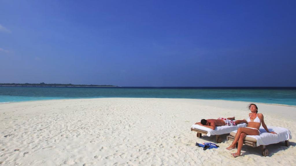 Sunbathing on the Sandbank Retreat to the tranquillity of our private sandbank to enjoy a relaxing time on your own as you