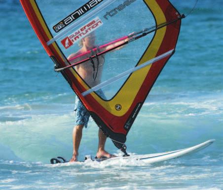 Here s a side and front view to give you the clearest picture: SIDE VIEW 90 windsurf Letting go with your front hand prevents you from pushing