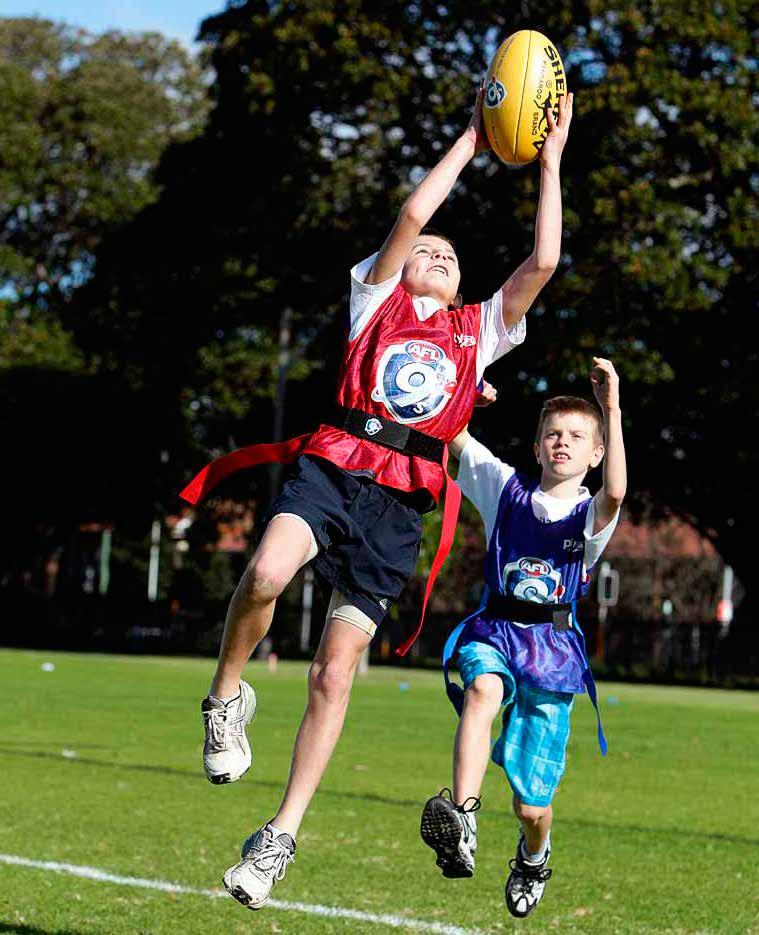 Playing for Life AFL 9s AFL 9s basic skills A mark A mark is taken when a player catches or takes control of the football after it has been kicked by another player.