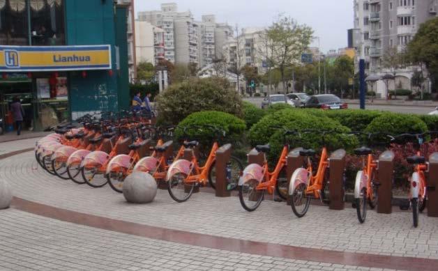 the dockless shared bikes and only allow the bikes to park inside the designated areas.