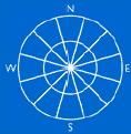 Normally, the compass is divided into 12 sectors of 30 degrees each, like in the picture to the left, but other divisions are possible. In any case, they should match our wind rose, of course.