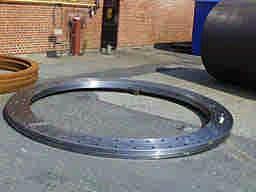 Flanges Wind turbine tower sections are bolted together using hot rolled steel flanges, which are welded to