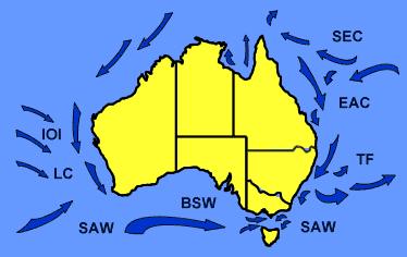 East Australian Current LC Leeuwin Current IOI