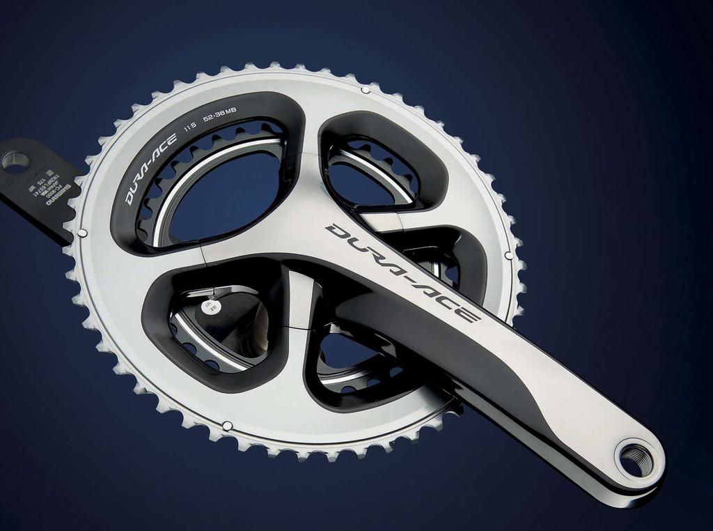 Stunning shifting but skinny axle only and spares are costly SHIMANO DURA-ACE 375 Crank up the quality Weight 636g Crank length 175mm Shimano s flagship chainset is a striking and sweet-shifting unit.