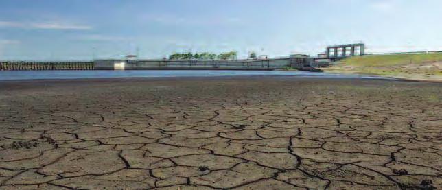 The other extreme a drought provides its own set of worries. As the lake level falls and miles of lake bed are exposed, recreation, boating and the local economy are affected.