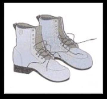 Steel-Reinforced Safety Shoes These shoes are designed to protect feet from common machinery hazards such as falling or rolling objects, cuts, and punctures.