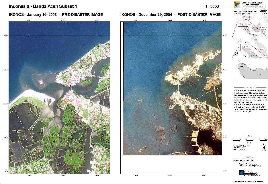 Aquaculture post-tsunami Figure 2 below shows that many aquaculture areas in Aceh have been totally destroyed Figure 3 below is further inland than the area shown