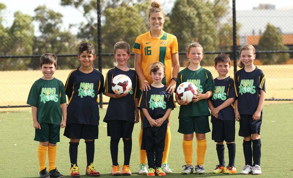 development of football in Australia. To find out more about MiniRoos, including information of local clubs and how to register, visit www.miniroos.com.
