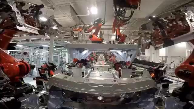 of the Model X production and assembly line, 5