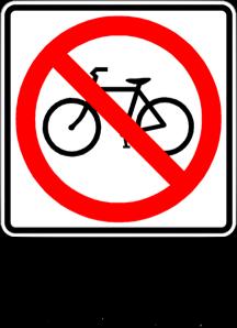 /interstates may provide the only access for bicycles.