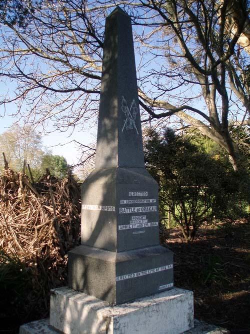 The Ōrākau battle site memorial obelisk Tauranga Gate Pa The 18 th Regiment did not go to Tauranga, where fighting had continued after the Battle of