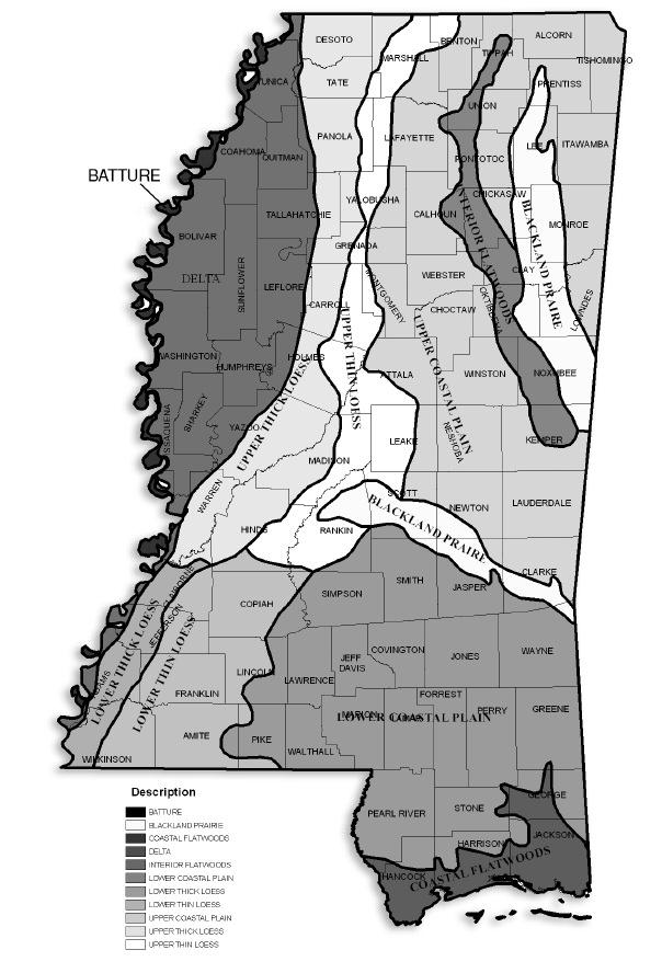 SOIL RESOURCES Mississippi Soil Resource Areas