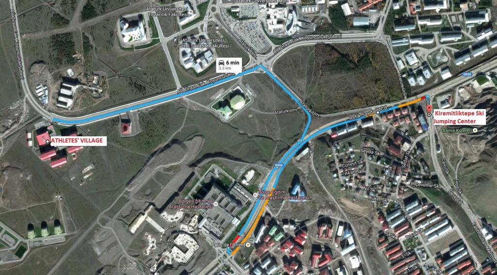 67 Place Specification of Kiremitliktepe Ski Jumping Center GPS : 39.89323 N 41.