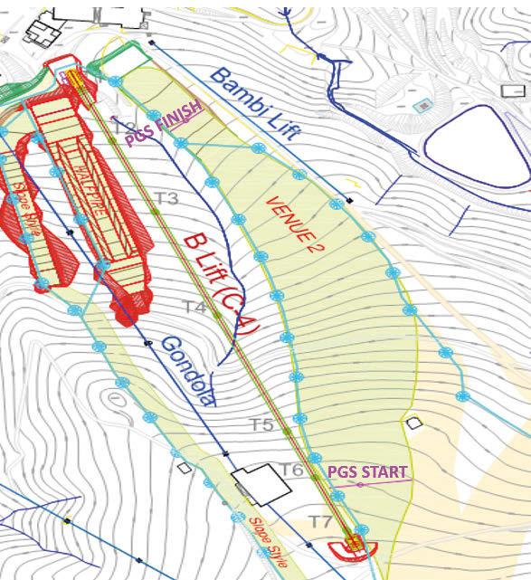81 Race Slope of PGS Competition LAYOUT/ PROFILE Track name and/or description PGS Elevation of starting point (m) 2 629 Elevation of arriving