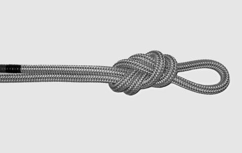 This knot is wrapped around and grips the main climbing line in such a way that it