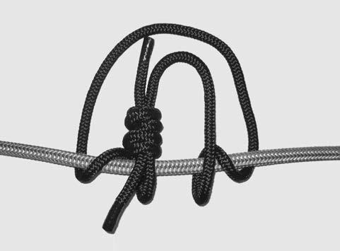used to tie the prusik knot onto the main climbing line
