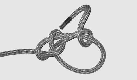 The bowline forms a nonslipping loop at the