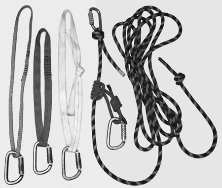 The rope setup is the same as a long lanyard with a friction hitch adjuster, but used in a different way.