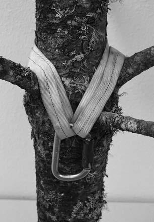 If it is not holding firmly add a wrap to the friction hitch or try a different belay rope or friction hitch cord combination. 6.3.2 Instructions for Using the 4-inch Tie-In 1.