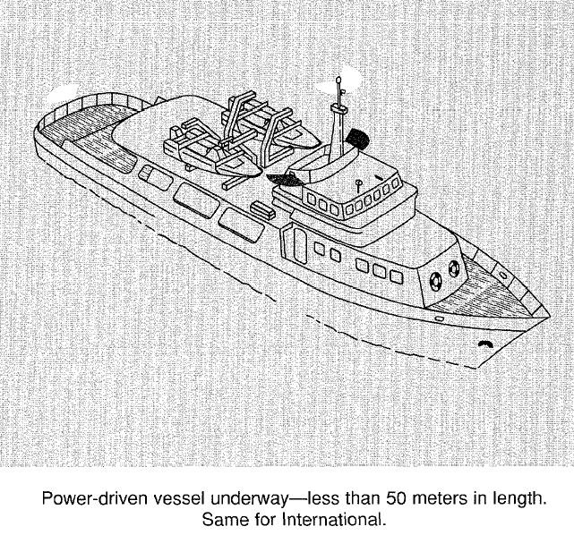 -INLAND- Lights and Shapes RULE 23 Power-driven Vessels Underway (a) A power-driven vessel underway shall exhibit: (i) a masthead light forward; (ii) a second masthead light abaft of