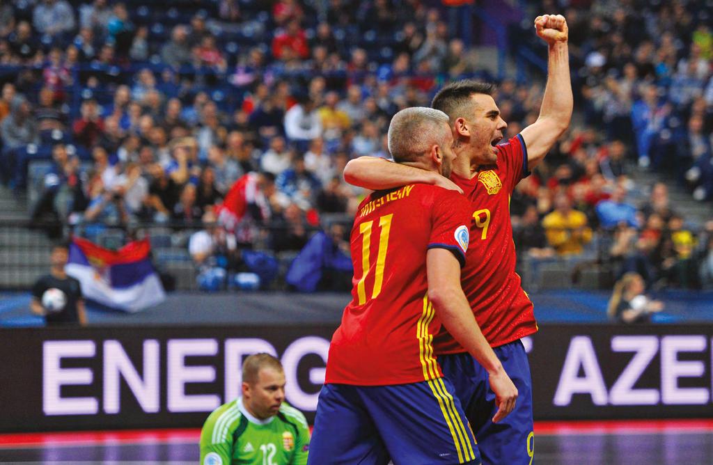 4 Big shot 5 BACK ON TOP Spain reclaimed the UEFA European Futsal Championship crown in style in 2016.