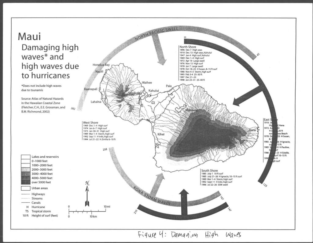 Maui Damaging high waves*and high waves due to hurricanes North Shore 1896 Dec?