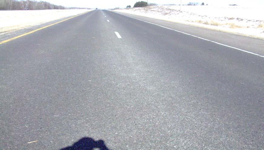 Figure 5: UTBWC Overlay Section (Paved in August 2000). Photo taken at RP 181.00 NB on February 14 th, 2007 Figure 6: Cracks Sealed Section.
