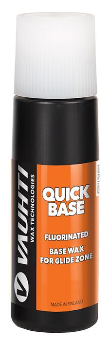 QUICK BASE Vauhti Liquid Quick Base primer contains high quality polyethylene waxes, Teflon and fluorinated waxes, which makes a hard, dirt-resistant and wear-resistant coating on the ski base under