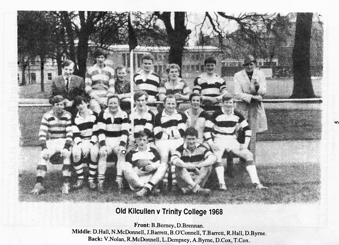 Old Kilcullen s first match was played against Co. Carlow on St Stephens Day 1967, Carlow winning by 19pts to 3.