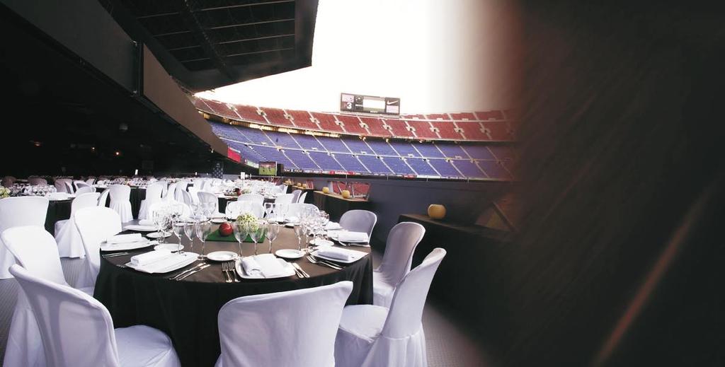 The Camp Nou has rooms and spaces with the capacity for between 100 and 800 people that can be the venue for wedding banquets and also, if you like, a civil ceremony beforehand.
