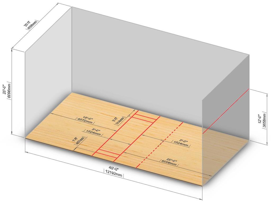 SECTION ONE: PERFORMANCE SPECIFICATION 1.1 General Configuration of the Court (diagram) 1.2 General Configuration of a Convertible Court (diagram) 1.3 Match Officials - Tournament 1.4 Spectators 1.