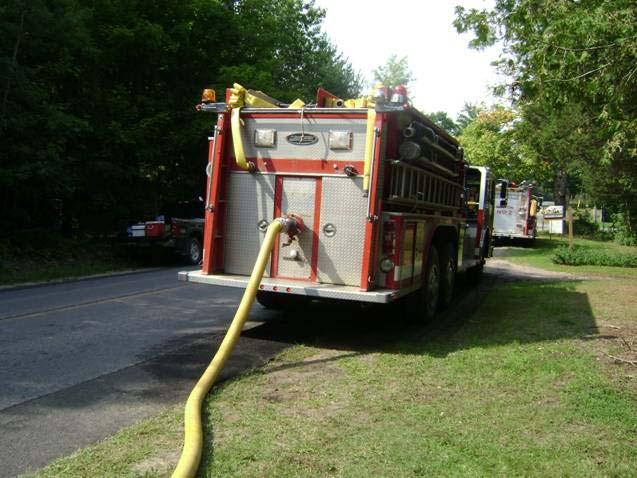 Test Results: Engine Tanker 44 Single, 2-1/2 fill hose connected to the 2-1/2 direct fill 4 minutes, 53 seconds 461 gpm