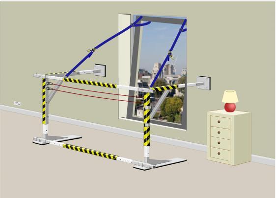 Installation with Load Straps Optional Load Straps can be connected to separate dedicated anchor hangers on the Stronghold side units.