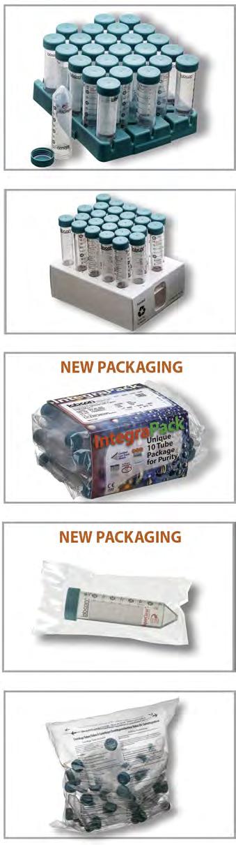 Versatile Packaging Options Labcon's SuperClear centrifuge tubes are available in packaging styles for all your needs.