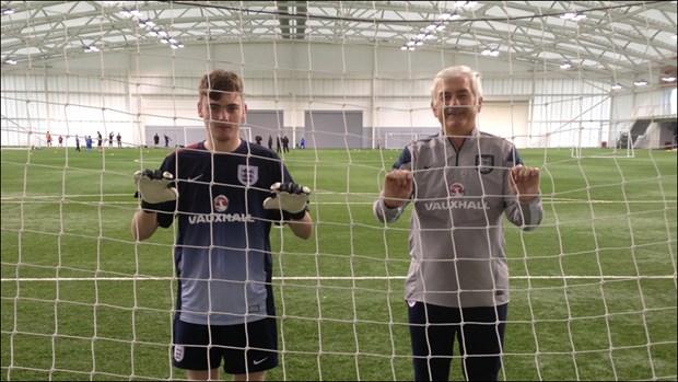 A PATHWAY TO PLAY FOR ENGLAND Northampton Goalkeeper Nathan Theadgold had a weekend to remember training with the England Learning Disability Football team at St Georges Park.