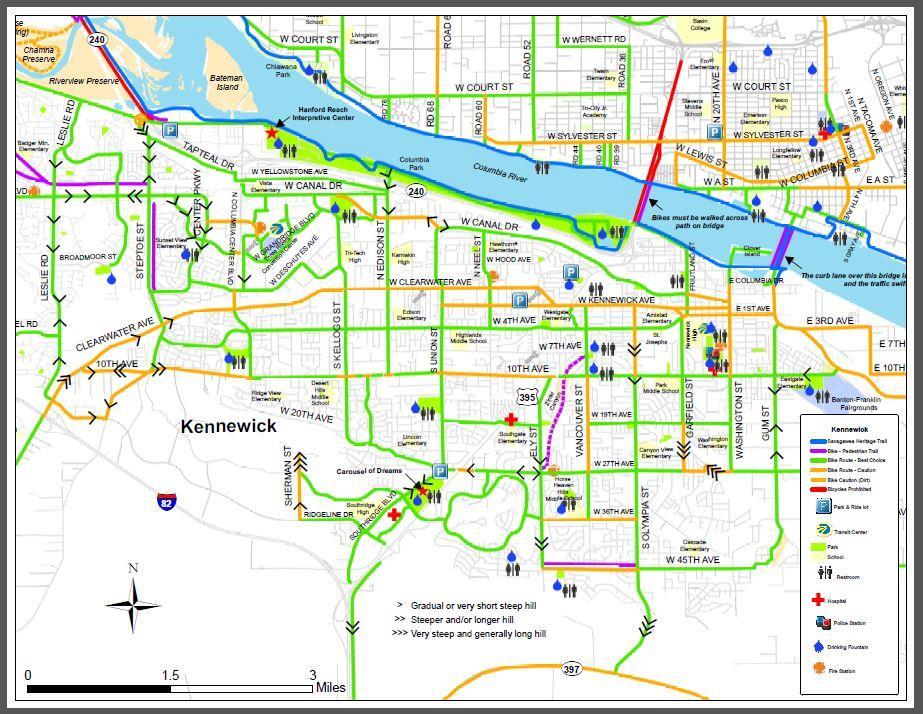 Map 3: Kennewick Parks and