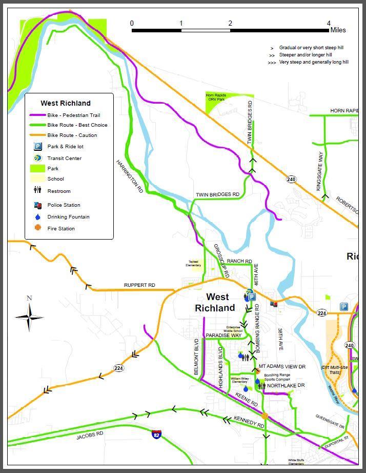 Map 6: West Richland Parks and