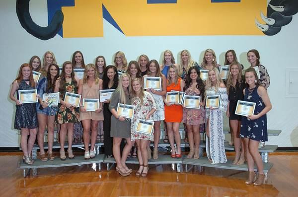 May 17, 2017 North Lamar Coaches Recognize Star Athletes Pantherette award winners available for picture beginning first row left