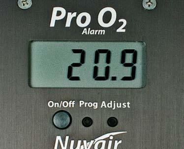 The alarm will not clear until the concentration of O 2 moves into the threshold programmed by