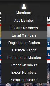 Use the group email feature built into the MYV website Login using the