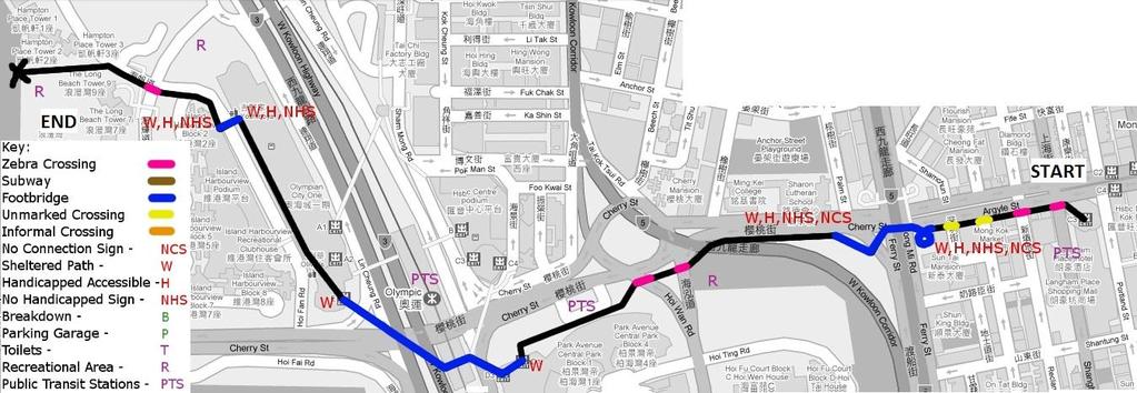 Route2: From Langham Place MTR Exit to Long Beach Waterfront Figure 4.4-2 Route 2 Langham Place/Mong Kok MTR to Long Beach Waterfront Walking Map This route (shown in Figure 4.